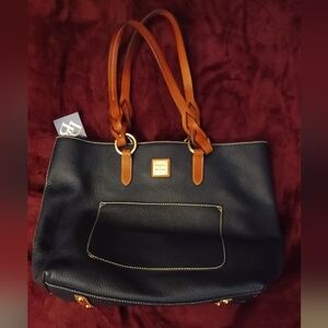 Dooney & Bourke blue & tan purse